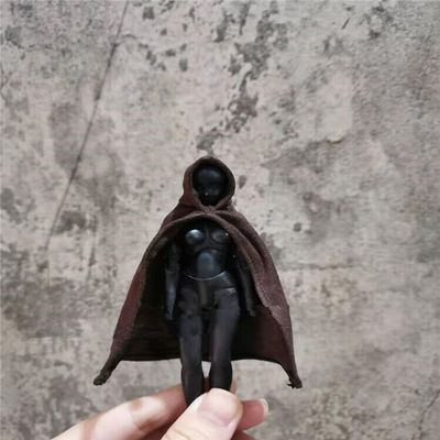 1/18 Scale Male Clothes,Men's Long Leather Coat Overcoat Hat Cape Cloak Costume Outfit Clothing for 3.75inch Soldier Action Figure Body Doll (1pc Cloak)