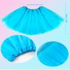 Hikkcos Halloween Costume Tutu Skirt Set Striped Knee Socks 3 Layered Tulle Tutu Skirt, Ponytails Headband for Book Character Costume Accessory Set for Women Adult Cosplay Party view 3