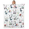 Cartoon Dino Excavator Fleece Throw Blanket Cartoon Car Dinosaur Construction Sherpa Blanket Kids Toddler Construction Vehicles Sherpa Blanket Construction Site Cars Fuzzy Blanket Baby 30"x40" view 1