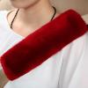 2Pcs Plush Car Seat Belt Covers Soft Faux Wool Car Safety Seat Belt Cover Pads Seatbelt Protector for Kids Adults Car Seat Shoulder Straps Pads Seatbelt Covers for Stroller Belts Camera Backpack Strap view 2