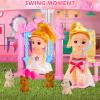 Doloowee Dolls House for Girls Toys, 4 Stories 10 Rooms Dollshouse with 2 Princesses Slide Accessories, Playset for Toddler Playhouse Gift for for 3 4 5 6 7 8+ Year Old Girls Toys view 3