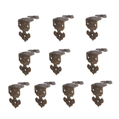 10pcs Vintage Corner Protectors Antique Corner Guards for Wooden Boxes Jewelry Cases Toolboxes Break Resistance Easy Installation Versatile Decor