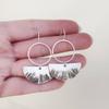 Retro Simple Desert Forest New Tree-shaped Semicircle Geometric Earrings Women view 2