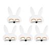 5PCS Halloween Rabbit Mask Half Face Mask Costume for Toddlers Classroom Activities Costume Parties Birthday Party Supplies view 1