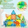 BENOKER Dinosaur Magnetic Tiles,Animals Magnet Building Blocks Toys Dino World,3D STEM Educational Magnet Tiles for Boys Girls Kids Age 3 4 5 6 7 8 view 3