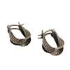 Vintage Stamp Earrings for Women Creative Twist Geometric Handmade Party view 1