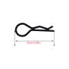 100pcs RC Body Clips Bent Springy R Pins Bent for 1/8 1/10 1/12 Car Truck Crawler Buggy Shell Replacement (Black) view 2