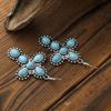 Cross Design Beads Stone Earring Vintage Large Earrings view 3