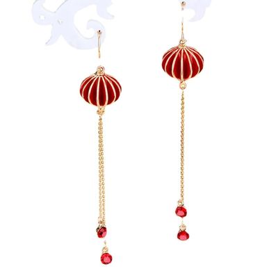 Chinese Style Earrings Christmas New Year Bride Earrings Fashion Net Red Female Earrings