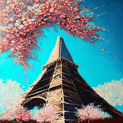 1000 Piece Adult Puzzle, Pyramid by The Cherry Blossoms, Children's Puzzle Game Educational Gift, Room Decor