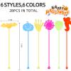 Mchochy 28 pcs Halloween Sticky Hands Toys for Kids, Skull Bat Ghost Pumpkin Styles Sticky Stretchy Toys for Goodie Bags, Pinata Fillers, Classroom Prizes Halloween Trick or Treat Party Favors view 2