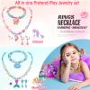 Toys for Girls Jewelry,37PCS Princess Toddler Girl Toys Age 6-8 for Pretend Play & Dress Up, Adjustable Ring Clip on Earrings Kids Toy for 3 4 5 6 7 8 9 Year Old Girls Christmas Birthday Gifts Ideas view 2