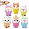 Rhode Island Novelty Squish Bubble Tea Animal 4" 12 Pack view 1