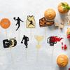 24 Pack Basketball Cupcake Toppers Basketball Player Apparel Cupcake Picks Baby Shower Players Sports Theme Birthday Party Cake Decorations Supplies view 4