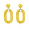 Bohemian Round Hoop Earrings and Boho Raffia Oval Earrings view 3