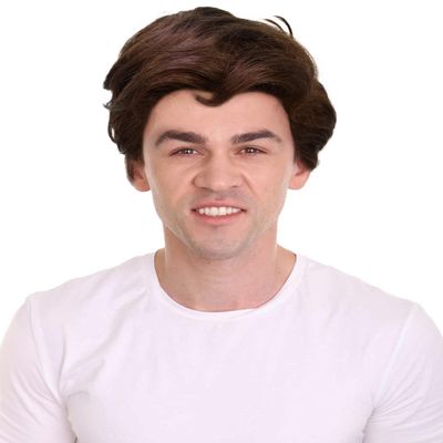 HalloweenPartyOnline Men's Animated Spy Comedy Film Wig | Brown Wigs Flame-retardant Synthetic Fiber HM-1245