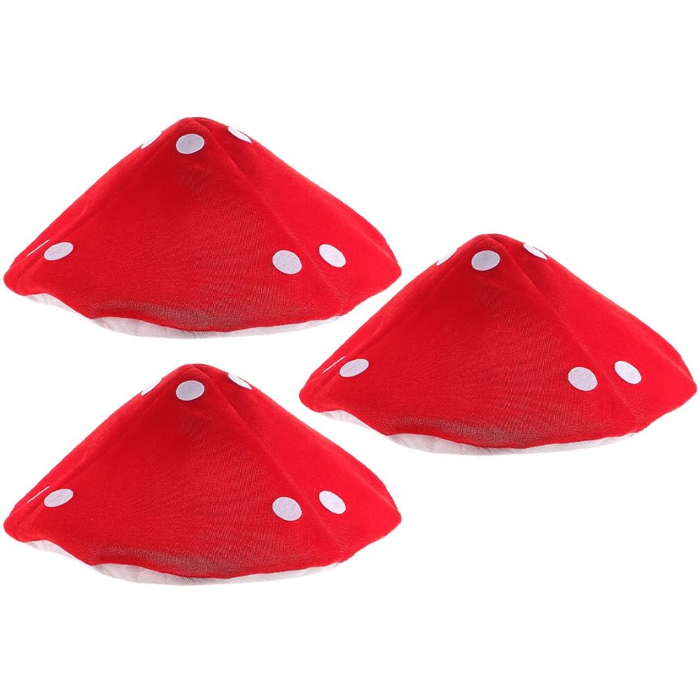 Toyvian Mushroom Hat Kids Funny Cosplay Party Costume Accessory with Elastic Strap Soft Cloth for Halloween Birthday Christmas Role Play