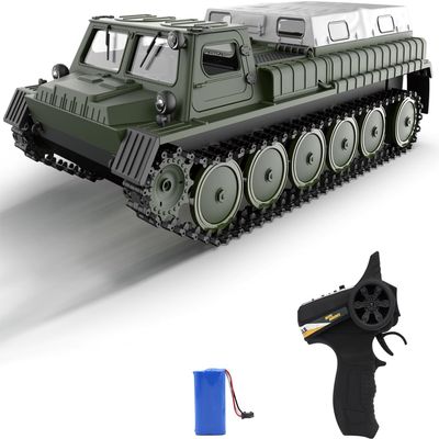 Spobot Remote Control Tank Military Transport Vehicle, 2.4G Crawler Car RC Off-Road Army Armored Truck All Terrain for Kids and Adults Toys