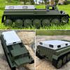 Spobot Remote Control Tank Military Transport Vehicle, 2.4G Crawler Car RC Off-Road Army Armored Truck All Terrain for Kids and Adults Toys view 3