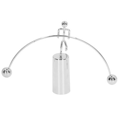 Aqur2020 Swinging Ball Metal Weightlifter Balance Toy, Desktop Decor, Stress Relief, 6.7 x 4.3 Inches