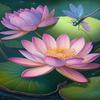 1000 Pieces Wooden Adult Jigsaw Puzzle Children Parent- Indoor Toys Wooden Jigsaw Puzzle Picture Suitable for Teenagers Pink Lotus and Dragonflies view 1