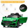 Winado 12V Ride on Car, Licensed Mercedes Benz AMG GTR Battery Powered Electric Vehicle, w/Parent Remote, Wider Seat, LED Lights, Openable Doors, MP3 Player, Smooth Start, 3 Speeds - Green view 3