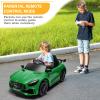 Winado 12V Ride on Car, Licensed Mercedes Benz AMG GTR Battery Powered Electric Vehicle, w/Parent Remote, Wider Seat, LED Lights, Openable Doors, MP3 Player, Smooth Start, 3 Speeds - Green view 4