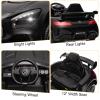 Winado 12V Ride on Car, Licensed Mercedes Benz AMG GTR Battery Powered Electric Vehicle, w/Parent Remote, Wider Seat, LED Lights, Openable Doors, MP3 Player, Smooth Start, 3 Speeds - Black view 2