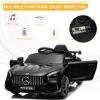 Winado 12V Ride on Car, Licensed Mercedes Benz AMG GTR Battery Powered Electric Vehicle, w/Parent Remote, Wider Seat, LED Lights, Openable Doors, MP3 Player, Smooth Start, 3 Speeds - Black view 3