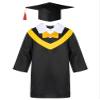 Fldy Graduation Cap and Gown Set for Children with 2023 Tassel Kindergarten Nursery Gown Cap Preschool Graduation Hat Yellow 10-12 Years view 1