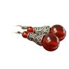 Natural Earrings Vintage Tibetan Earrings for Women Red Onyx Ethnic Fine view 1