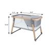 Boppy Portable Baby Bassinet - Lightweight, Low, Fold-Flat Travel Bassinet with Mesh Sides, Anti-Tilt, 2 Custom Fitted Mattress Covers & No Assembly - Gray Pickup Sticks view 3