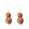 Stone Gourd Earrings Women Beads 10mm Pendientes Vintage Earrings Natural Stone view 1