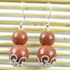 Stone Gourd Earrings Women Beads 10mm Pendientes Vintage Earrings Natural Stone view 4