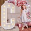 imprsv 4FT Marquee Light Up Letters for Birthday Party Decorations Large Marquee Letters for Wedding Event Bridal Shower Engagement Anniversarty Party Decor,Letter C view 1