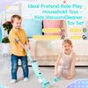 Kids Vacuum Cleaner Toy Set for Toddlers - 2PCS Toy Vacuum Sets for Toddlers 3+ Years Old with Sound Effects, Baby Play Vacuum Pretend Role Play Household Housekeeping Toys for Children Boys Girls view 3