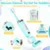 Kids Vacuum Cleaner Toy Set for Toddlers - 2PCS Toy Vacuum Sets for Toddlers 3+ Years Old with Sound Effects, Baby Play Vacuum Pretend Role Play Household Housekeeping Toys for Children Boys Girls view 4