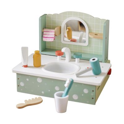 Milageto Kids Makeup Vanity Toy Makeup Beauty Dressing Table Washing Basin Toy Set Dresser Toy