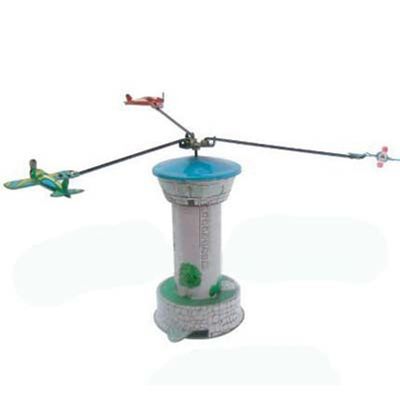 Charmgle Retro Tin Toy Clockwork Wind-up Tower Rotating Aircraft Photography Prop Birthday Gifts Adult Collection Toys Home Decoration