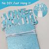 1st Birthday Baby Photo Banner for Newborn to 12 Months, 17PCS First Birthday Decorations for Boys, Monthly Milestone Bunting Garland with ONE Cake Topper Banner Pre-strung with Frame, Blue view 3