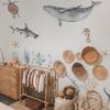 QUCHENG Ocean Wall Decals Marine Animal Boys Bedroom Large Stickers Removable Whale Decor Nursery Kids Room Murals DIY Cute Decorations view 3