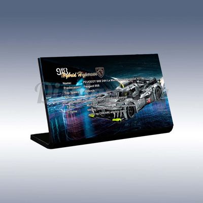 Acrylic Display Plaque for Peugeot 9X8 24H Le Mans Hybrid Hypercar42156(Model Set is not Included)