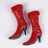 [1/6 Scale Shoes] Red Women's Semi-high Boots F12 Female Figure view 1