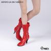 [1/6 Scale Shoes] Red Women's Semi-high Boots F12 Female Figure view 2