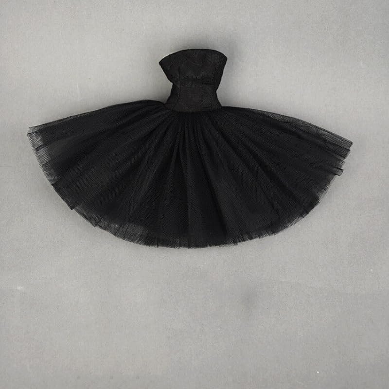Mini Collection MSD SD Clothes 1/4 BJD Full Black Wedding Evening Dress