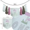 Toadstool One Birthday Banner - Mushroom 1st Highchair Birthday Garland, Mushroom One Tassel Garland, First Birthday Party Decorations, One Birthday Party Supplies, Fairy Princess Tassel Banner view 2