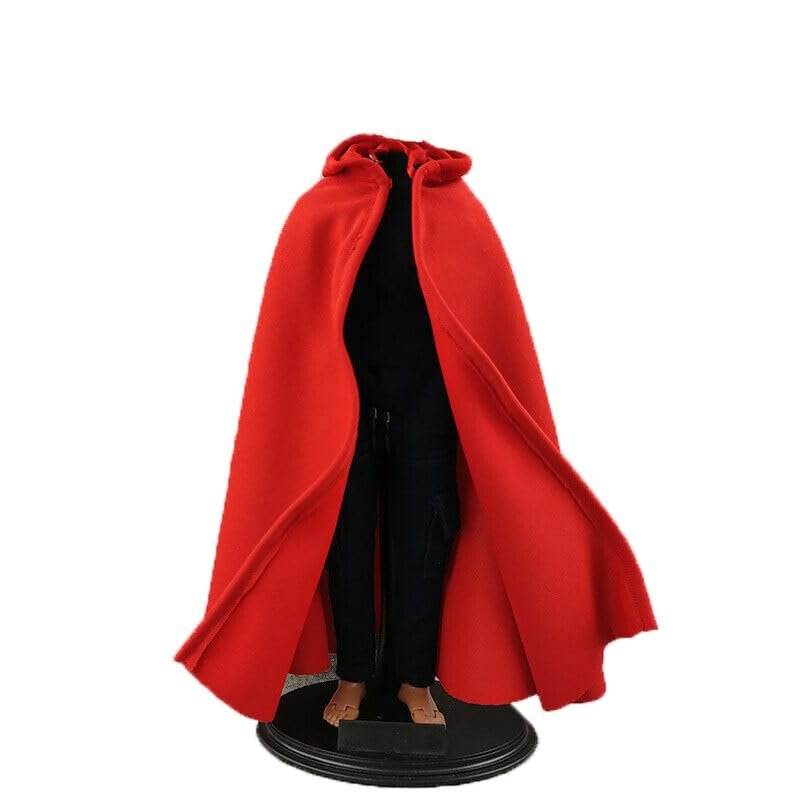 1/6 Red Cloak Cape (with Wire can Pose) for 12" Male