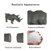 Andux Realistic Animals Figures Toys Marine Life Wild Jungle Learning Educational Playset FZDW-03 (Rhinoceros) view 3