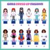 Atoylink Wooden Magnetic Dress up Dolls for Girls Pretend Play Set, Princess/Witch/Occupations Community Helpers Matching Games Fashion Paper Dolls for Toddlers Preschool Learning Toys Gifts view 2