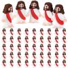 Sumind 50 Pcs Little Jesus Figures Christmas Mini Pocket Jesus Figurines Bulk Original Design for Xmas Hide and Seek Religious Party Favors Sunday School Baptism Gifts(Red) view 1